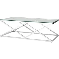 Журнальный стол 120*60 ИНСИГНИЯ серебро