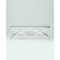 Журнальный стол 120*60 ИНСИГНИЯ серебро