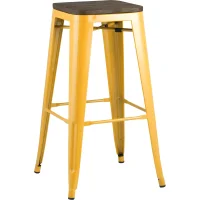 Стул барный TOLIX WOOD желтый