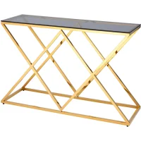 Консоль ИНСИГНИЯ 120*40 золото стекло smoke