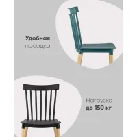 Стул Field пластик черный