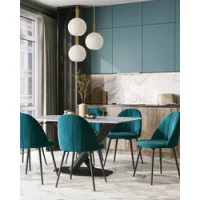 Стол обеденный Belle 160х90 белый мрамор