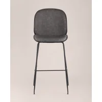 Стул барный Beetle PU со спинкой серый 2 шт