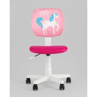 Кресло компьютерное детское ЛОЛО Unicorn, пластик белый