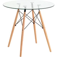 Стол Eames DSW NEW D80 стеклянный