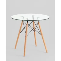 Стол Eames DSW NEW D80 стеклянный