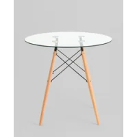 Стол Eames DSW NEW D80 стеклянный
