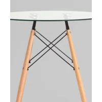 Стол Eames DSW NEW D80 стеклянный
