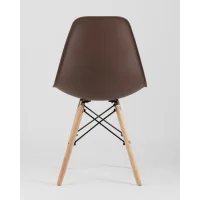 Стул Eames Style DSW коричневый x4 (разборный каркас)