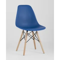 Стул Eames Style DSW синий (разборный каркас)
