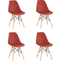 Стул Eames Style DSW терракотовый x4 (разборный каркас)