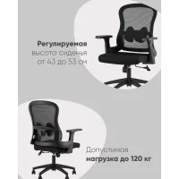 Кресло офисное TopChairs Petal черный
