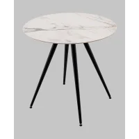 Стол Ники круглый столешница керамика Ice Jade 800