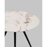 Стол Ники круглый столешница керамика Ice Jade 900