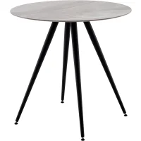 Стол Ники круглый столешница керамика Italian light grey 800