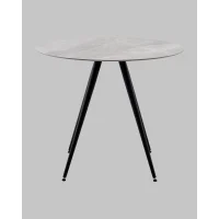 Стол Ники круглый столешница керамика Italian light grey 900