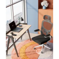 Кресло офисное TopChairs Airone белый с черной сеткой