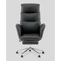 Кресло руководителя TopChairs Solid с оттоманкой черный