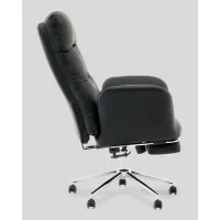 Кресло руководителя TopChairs Solid с оттоманкой черный