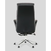 Кресло руководителя TopChairs Solid с оттоманкой черный