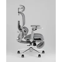 Кресло офисное TopChairs Prodigy с оттоманкой серый