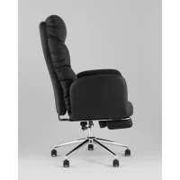 Кресло руководителя TopChairs Solid NC с оттоманкой черный