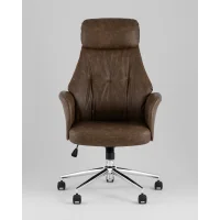 Кресло офисное TopChairs Neoma коричневый экокожа