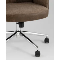 Кресло офисное TopChairs Neoma коричневый экокожа ткань