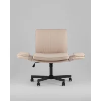 Кресло офисное TopChairs Foldo с откидными подлокотниками бежевое