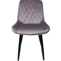 Стул Nika, светло-серый, велюр