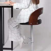Стул барный Bruno, чёрный, экокожа