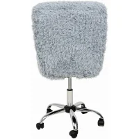 Кресло поворотное Fluffy, серый, искусственный мех