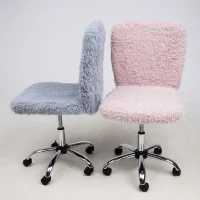 Кресло поворотное Fluffy, серый, искусственный мех