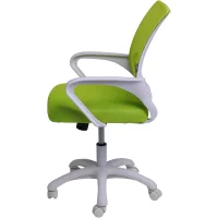 Кресло поворотное RICCI NEW, WHITE (салатовый)