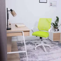 Кресло поворотное RICCI NEW, WHITE (салатовый)