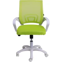 Кресло поворотное RICCI NEW, WHITE (салатовый)