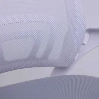 Кресло рабочее, поворотное RICCI NEW, white, ткань/сетка, светло-серый
