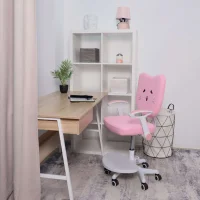 Кресло поворотное Catty, котенок розовый, ткань