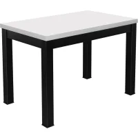 Стол раздвижной BLACK, 1100(1490)*670*770, (белый мат)