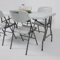 Стол садовый складной, белый, hdpe-пластик, длина 152 см
