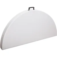 Стол садовый складной, белый, hdpe-пластик, круглый