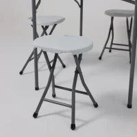 Стул садовый складной, белый, пластик
