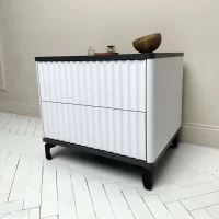 Стол-консоль Royal-5003, белый + металл бруклин, мдф пленочный + лдсп