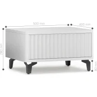 Стол-консоль SHTABE ROYAL 5001 эко, Белый-Белый-Черный