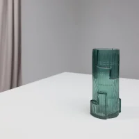 Ваза стеклянная CASH, зеленый, 10*20см