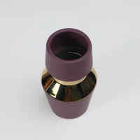 Ваза керамическая ASTOR, фиолетовый+золото, 11*20см