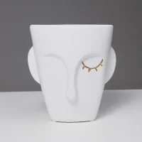 Ваза керамическая CLOKE, белый, 17*1,5*18,5см