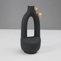 Ваза керамическая MACY, черный, 9,5*8,5*20,5см