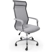 Кресло поворотное Grid, серый, армированная сетка