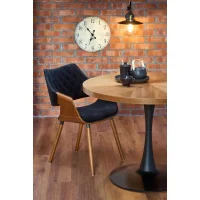 Стол обеденный HALMAR CARMELO орех/черный 100